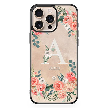 iPhone 16 Pro Max Custom Skal - Monogram Sand