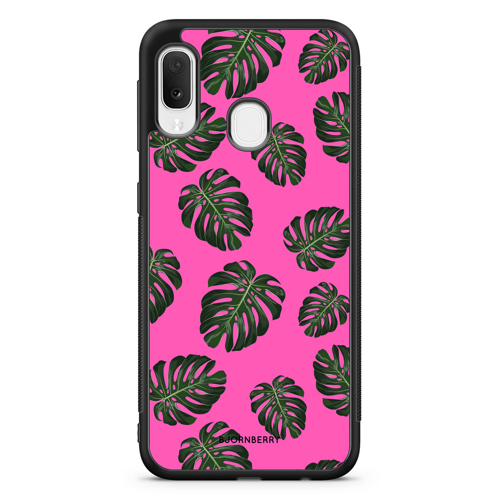 Samsung Galaxy A20e Case - Monstera Pink