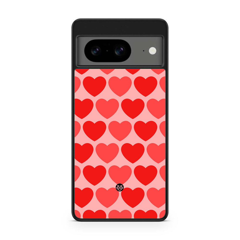 Google Pixel 8 Case - Red Hearts