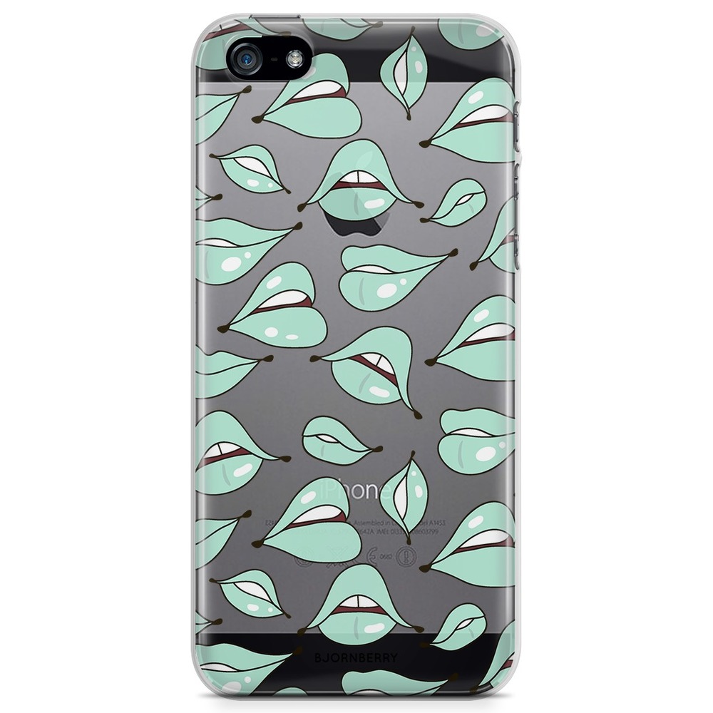 iPhone 5/5S/SE (2016) TPU Case - Green Lips