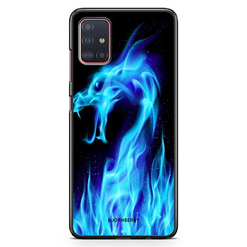 Samsung Galaxy A51 Skal - Blå Flames Dragon