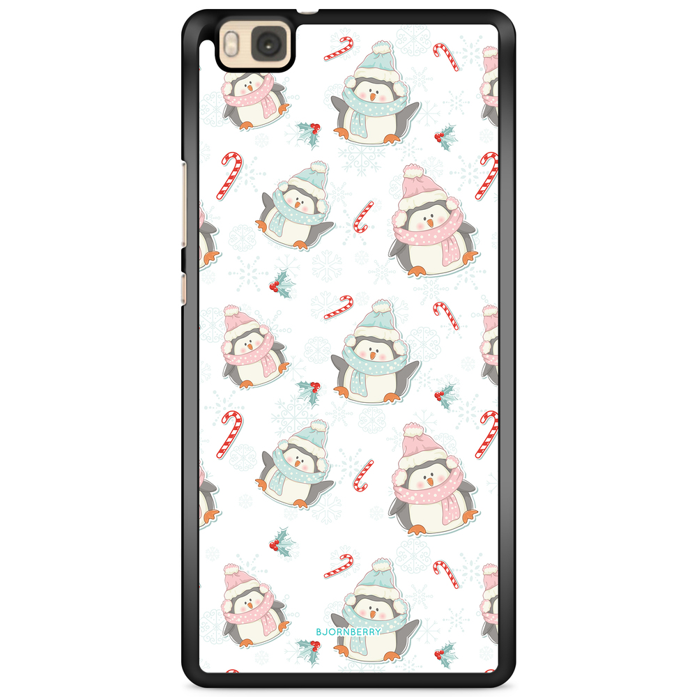 Huawei P8 Lite Case - Christmas Penguins