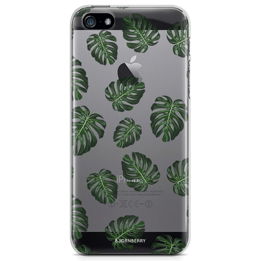 iPhone 5/5S/SE (2016) TPU Case - Monstera Pattern