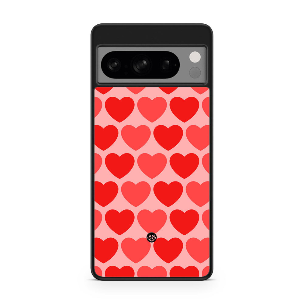 Google Pixel 8 Pro Case - Red Hearts