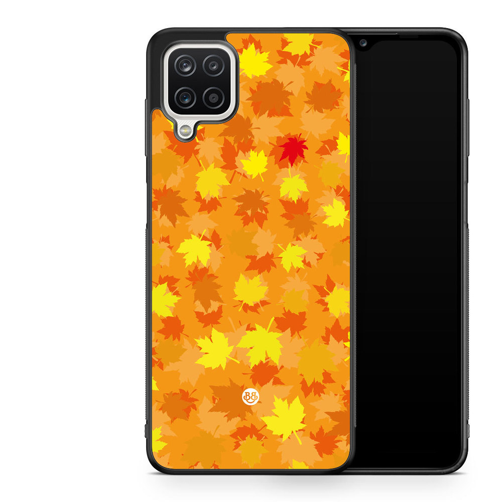 Samsung Galaxy A12 Case - Orange leaves
