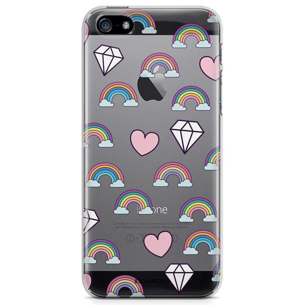 iPhone 5/5S/SE (2016) TPU Case - Rainbows & Diamonds