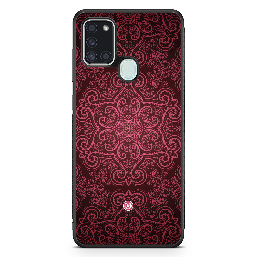 Samsung Galaxy A21s Case - Red Retro Pattern