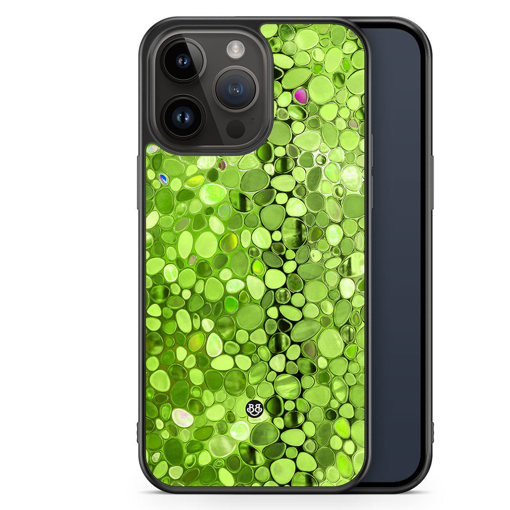 iPhone 14 Pro Max Case - Stained Glass Green