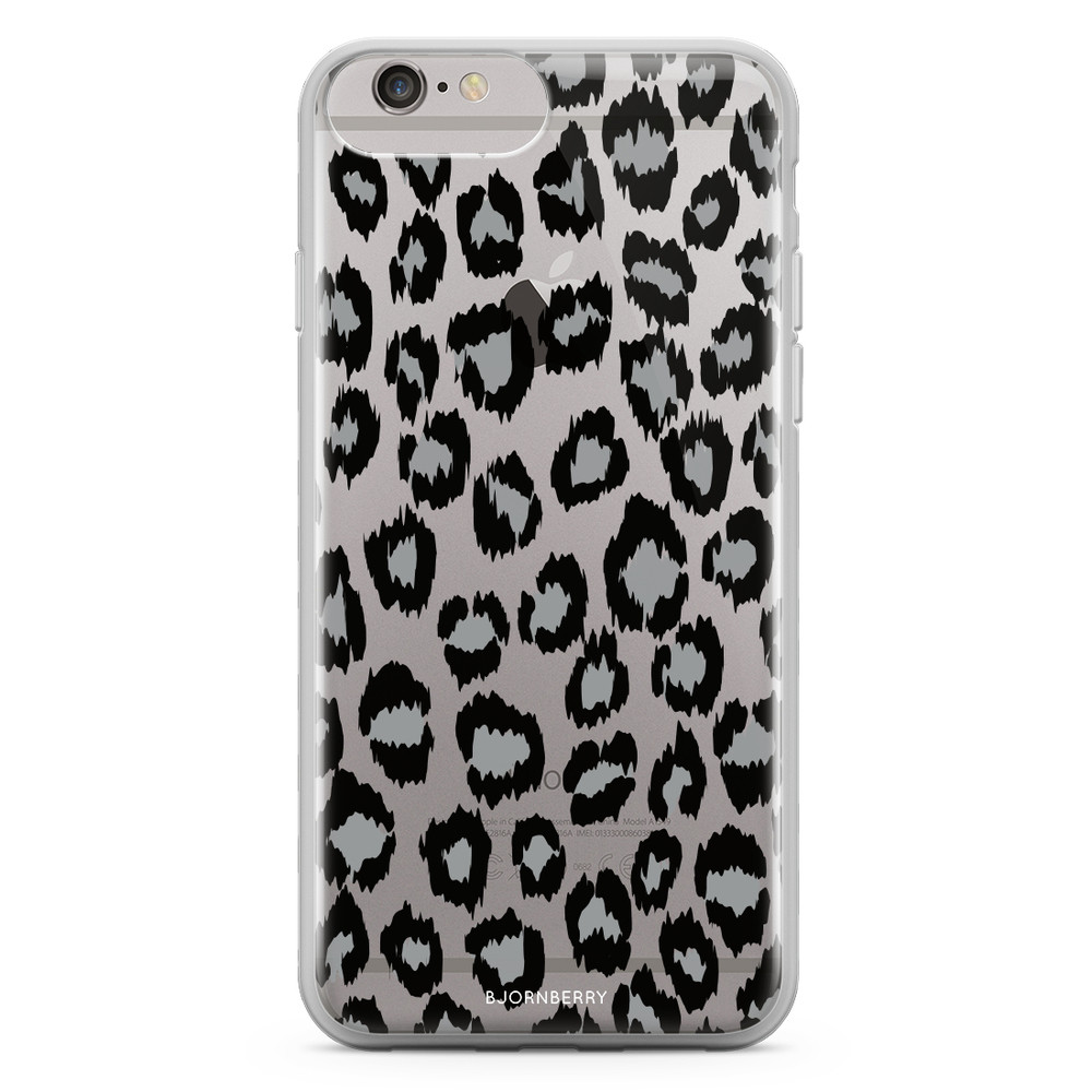 iPhone 6 Plus/6s Plus Fashion Skal - Grå Leopard