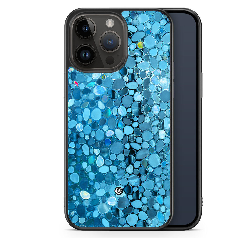 iPhone 14 Pro Max Case - Stained Glass Blue