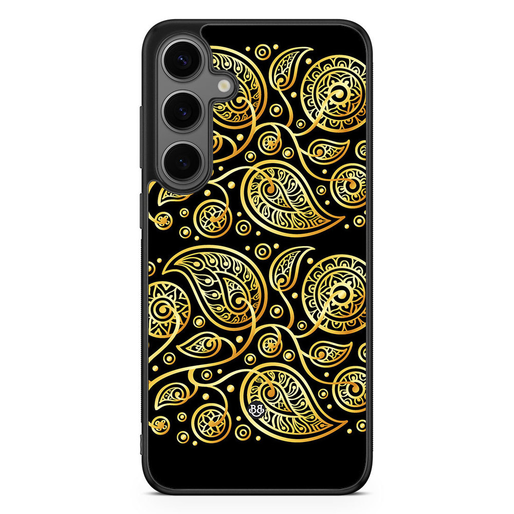 Samsung Galaxy S24 Plus Case - Gold Flowers