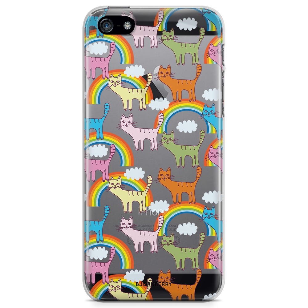 iPhone 5/5S/SE (2016) TPU Case - Cats & Rainbows