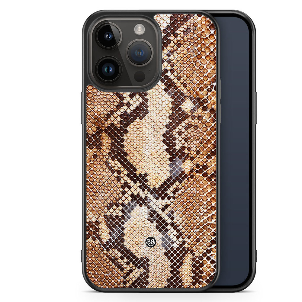 iPhone 14 Pro Max Case - Snakeskin Brown