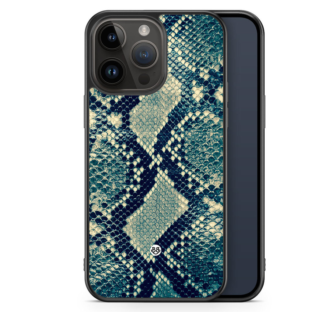 iPhone 14 Pro Max Case - Blue Snakeskin