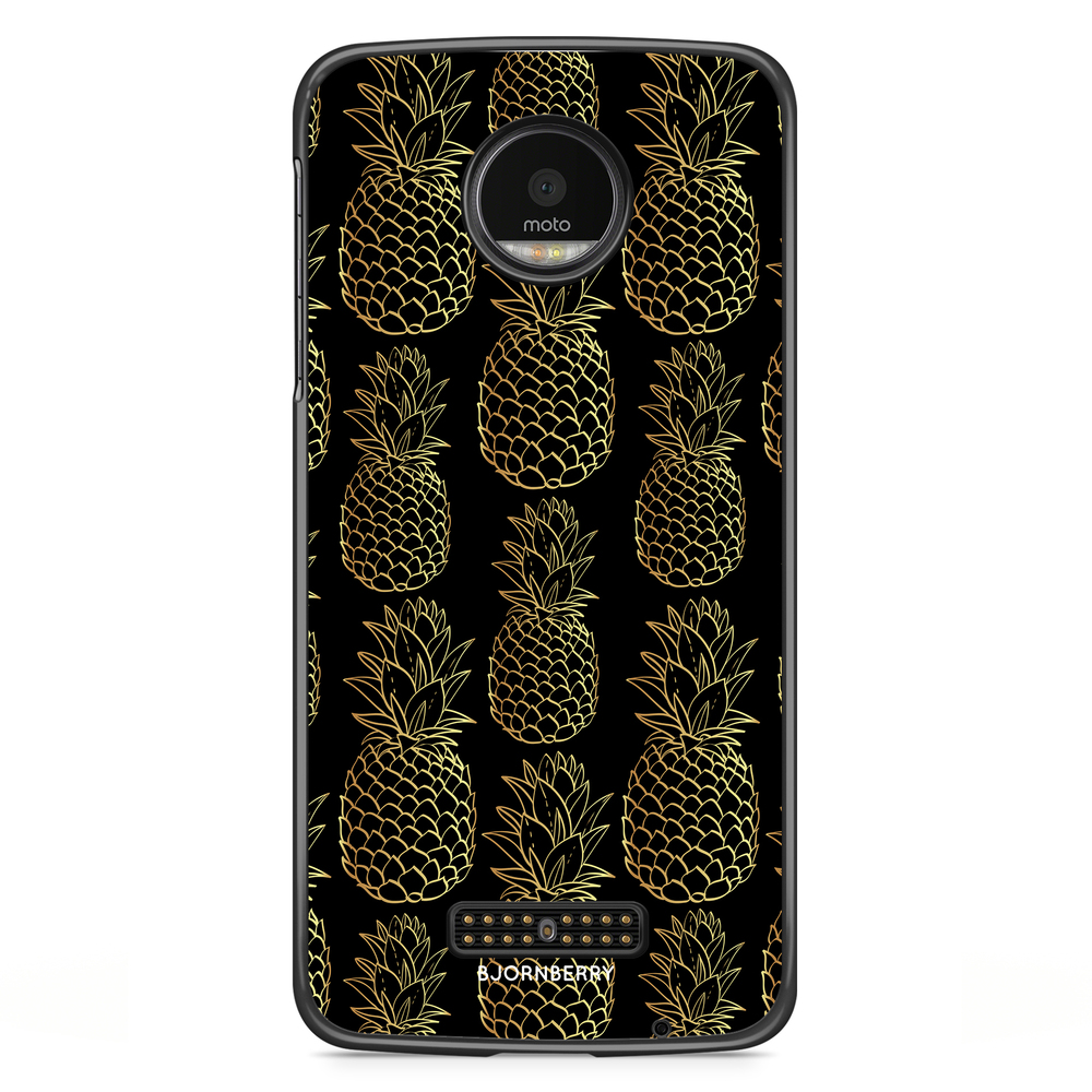 Motorola Moto Z Case - Gold Pineapples
