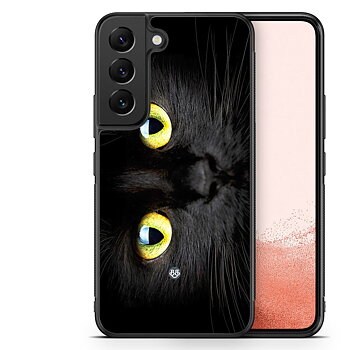 Samsung Galaxy S22 Plus 5G Case - Black Cat Close up