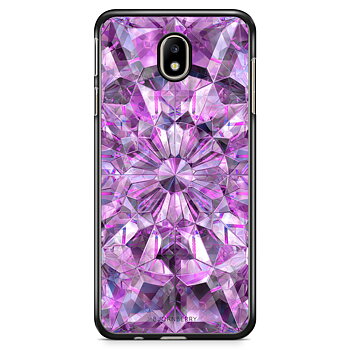 Samsung Galaxy J3 (2017) Skal - Lila Kristaller