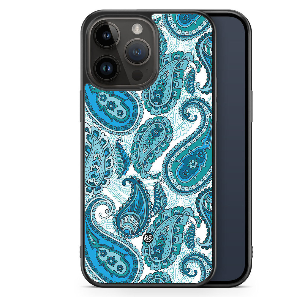 iPhone 14 Pro Max Case - Blue Paisley