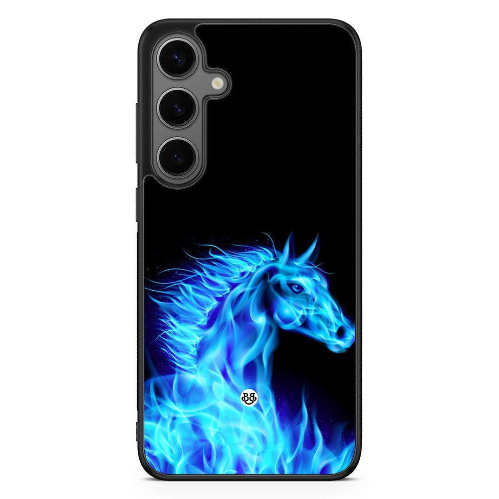 Samsung Galaxy S24 Plus Case - Flames Horse Blue