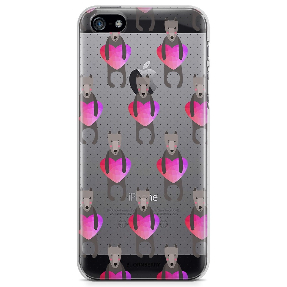 iPhone 5/5S/SE (2016) TPU Case - Dogs & Hearts