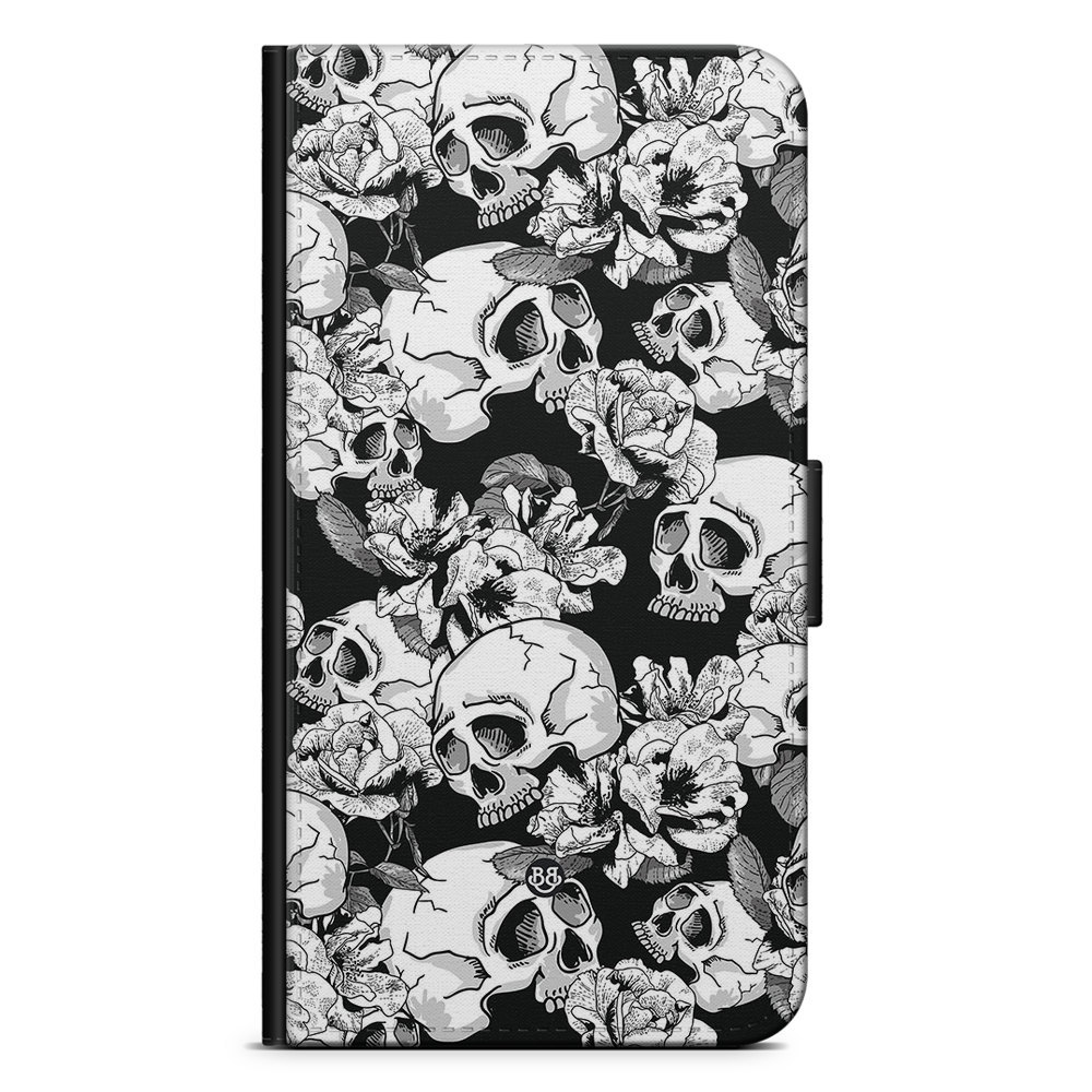 Xiaomi 12 Pro Wallet Case - Skull & Roses