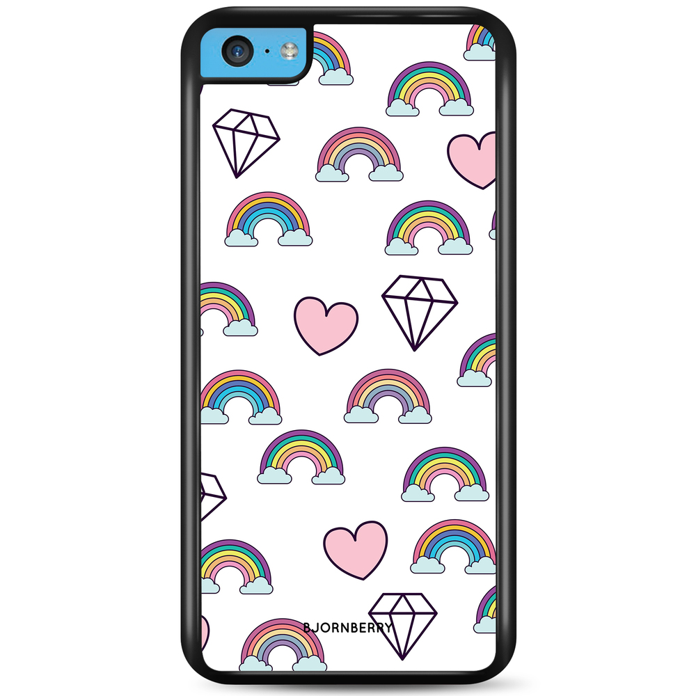 iPhone 5C Case - Rainbows & Diamonds