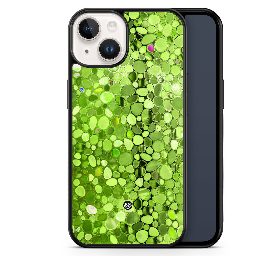 iPhone 14 Case - Stained Glass Green