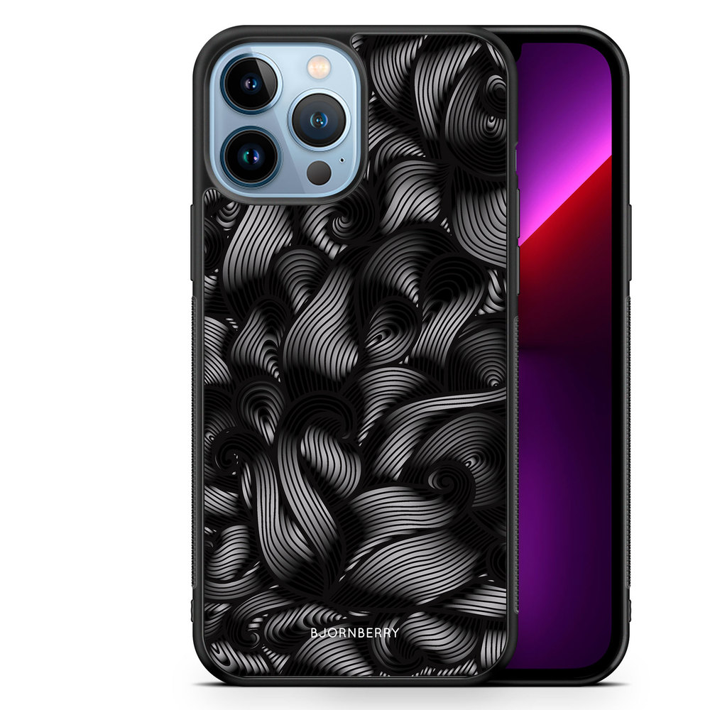 iPhone 13 Pro Max Case - Black Waves