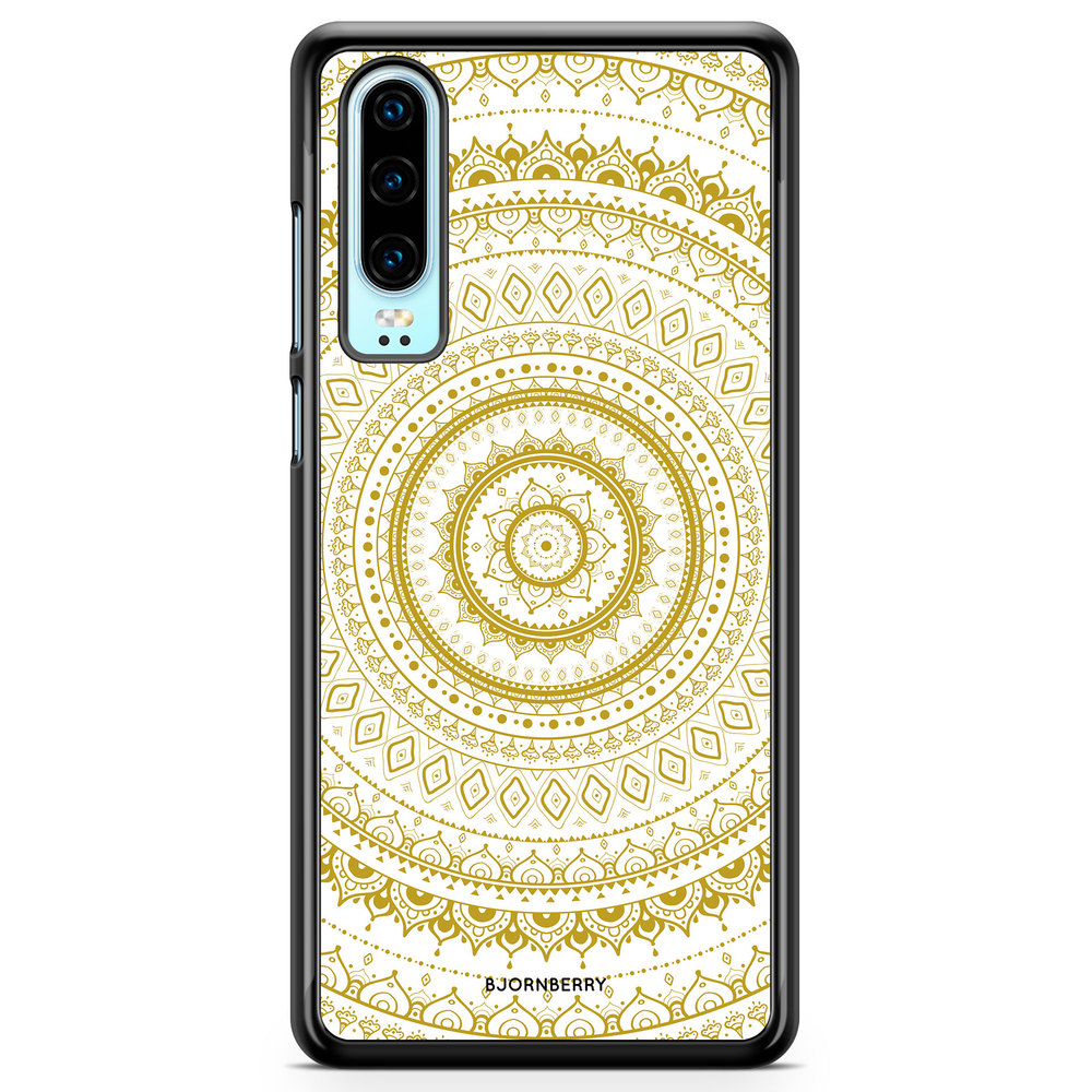 Huawei P30 Case - White Gold Mandala
