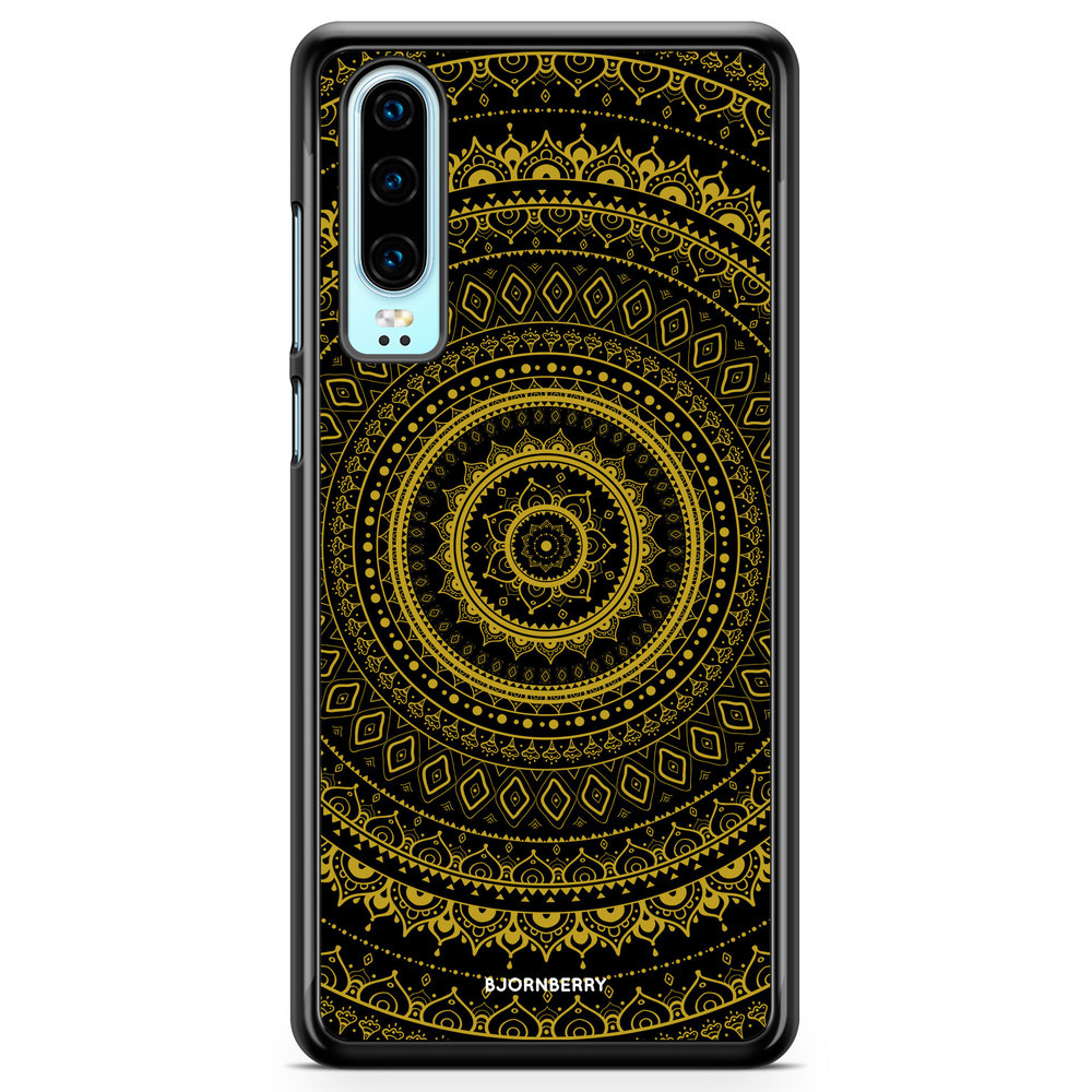Huawei P30 Case - Black Gold Mandala