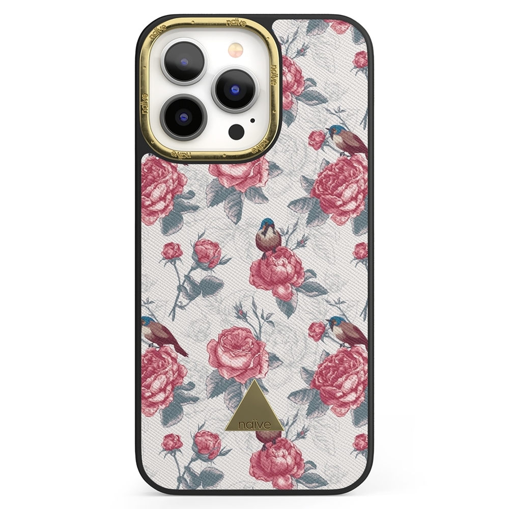 Naive iPhone 13 Pro Case - Roses & Birds