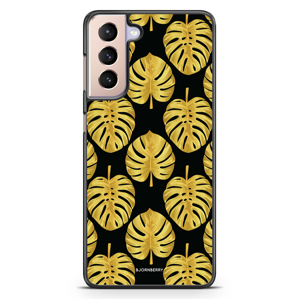 Samsung Galaxy S21 Case - Gold Monstera
