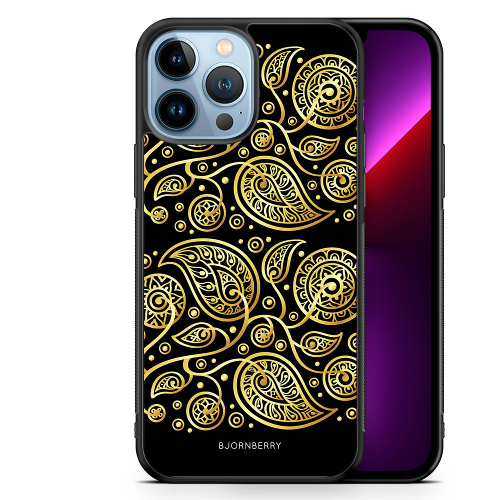 iPhone 13 Pro Max Case - Gold Flowers