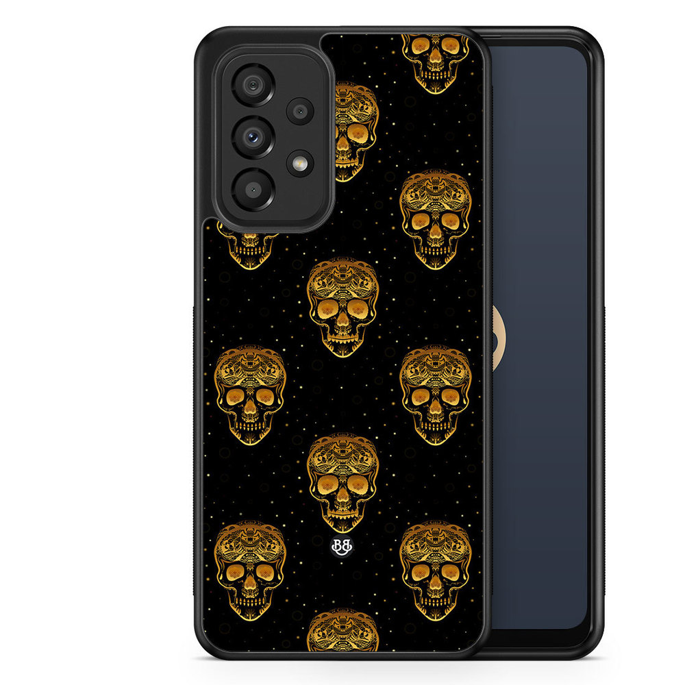 Samsung Galaxy A33 5G Case - Gold Skulls