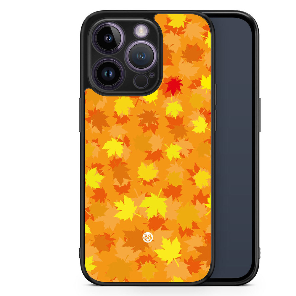 iPhone 14 Pro Case - Orange leaves