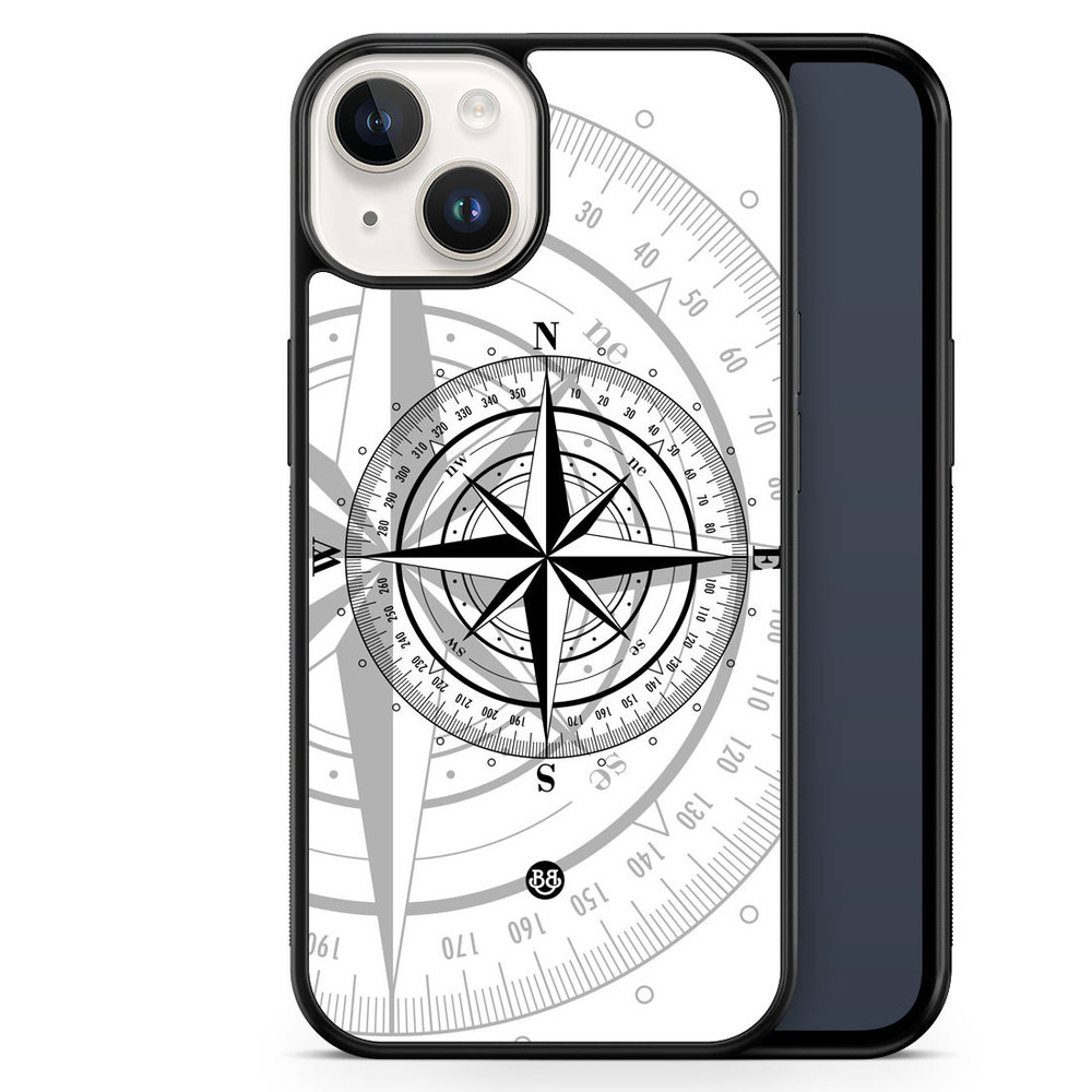 iPhone 14 Skal - Kompass Vit