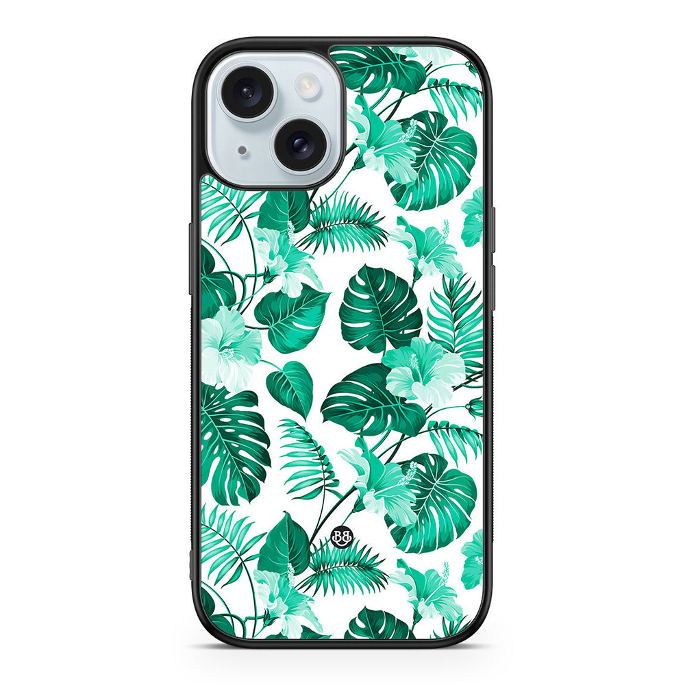 iPhone 15 Case - Turquoise Flowers