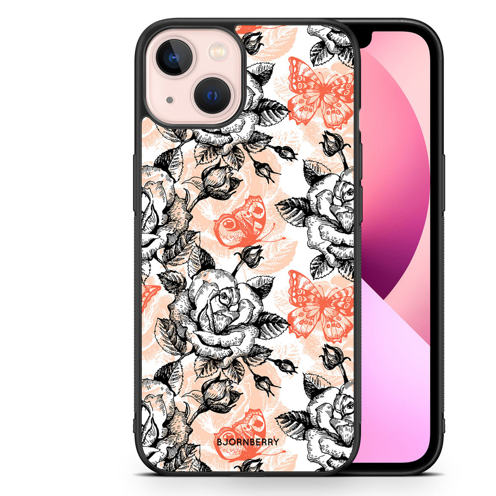 iPhone 13 Case - Roses & Butterflies