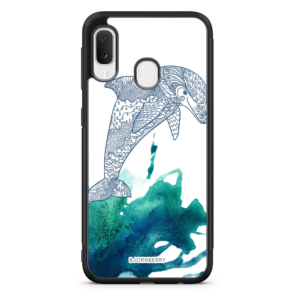 Samsung Galaxy A20e Case - Mandala Dolphine