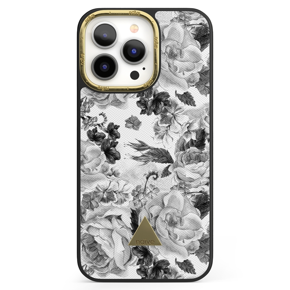 Naive iPhone 13 Pro Case - Grey Roses