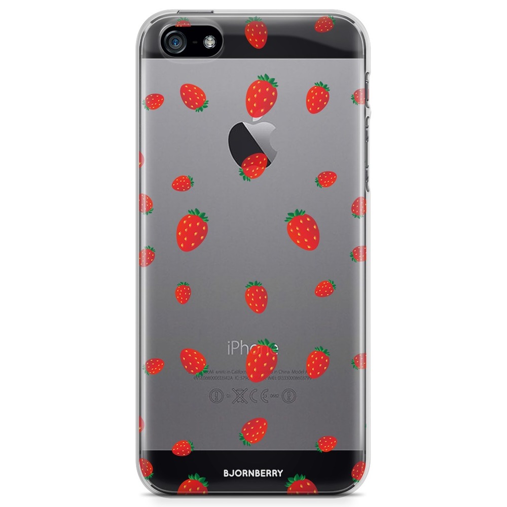 iPhone 5/5S/SE (2016) TPU Case - Strawberry Pattern