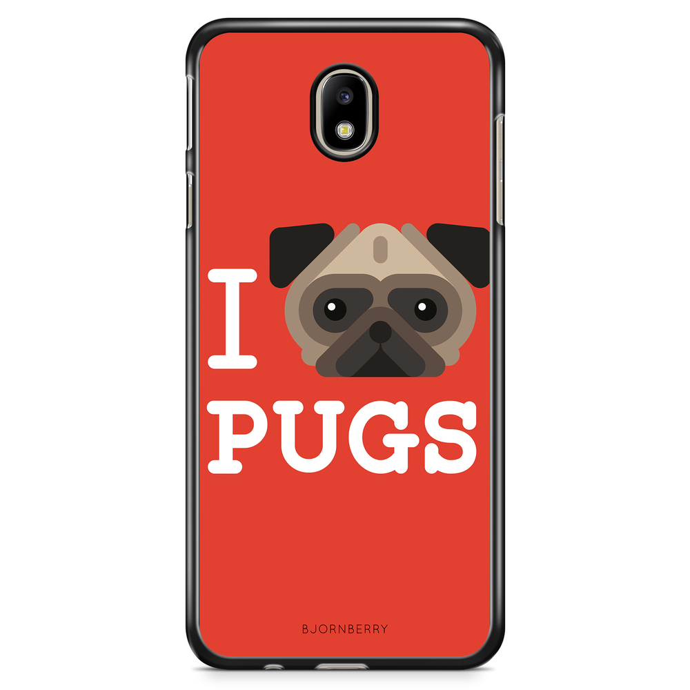 Samsung Galaxy J3 (2017) Case - I Love Pugs