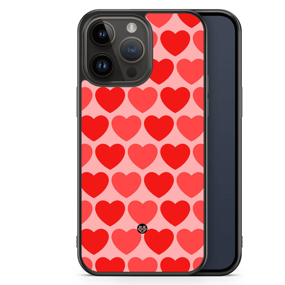 iPhone 14 Pro Max Case - Red Hearts