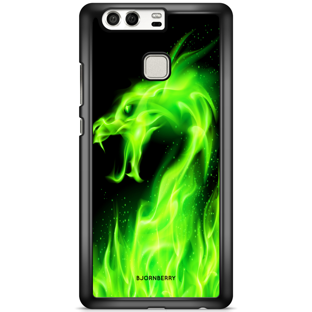 Huawei P9 Plus Case - Green Flames Dragon