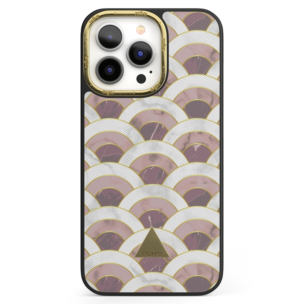 Naive iPhone 13 Pro Case - Pink Marble Wave