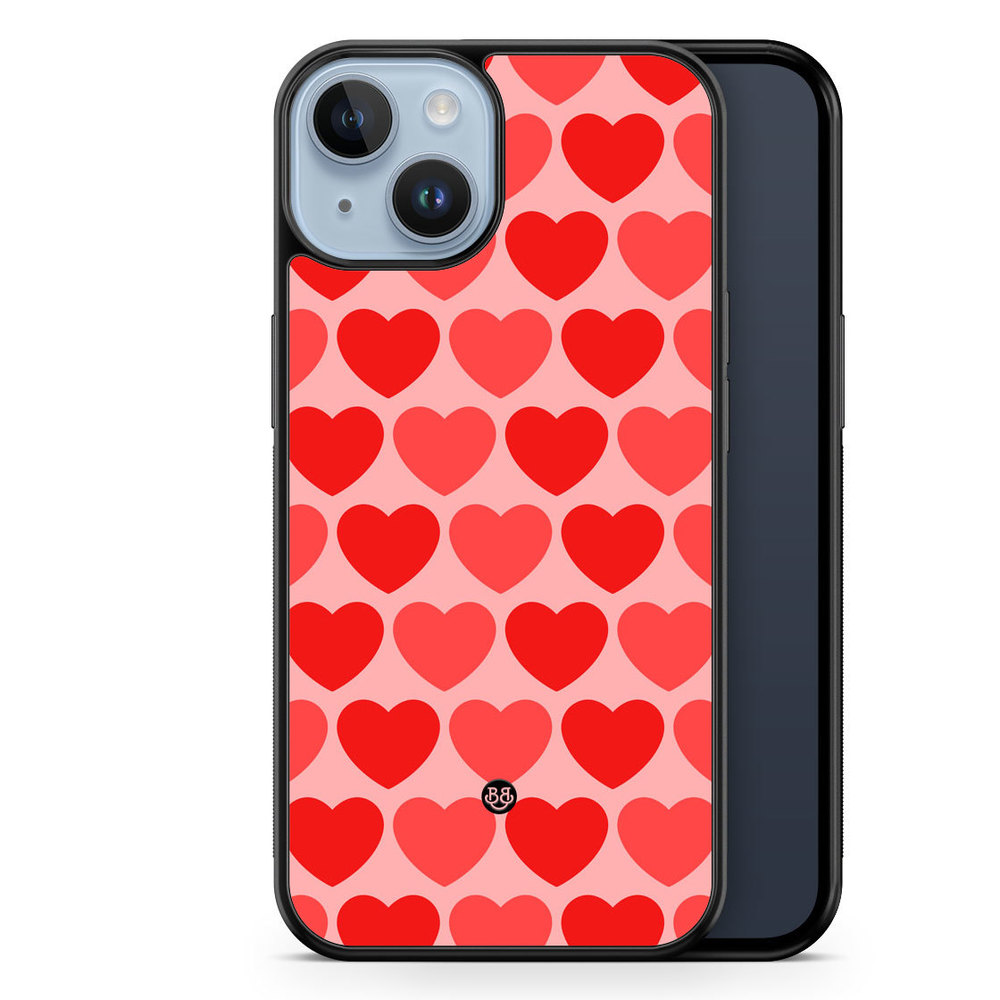 iPhone 14 Plus Case - Red Hearts
