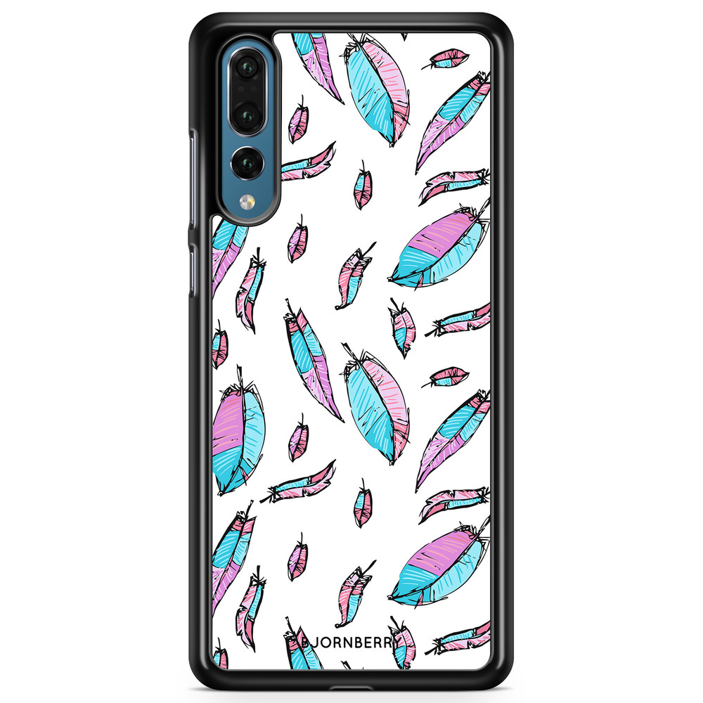 Huawei P20 Pro Case - Pink/Blue Feathers