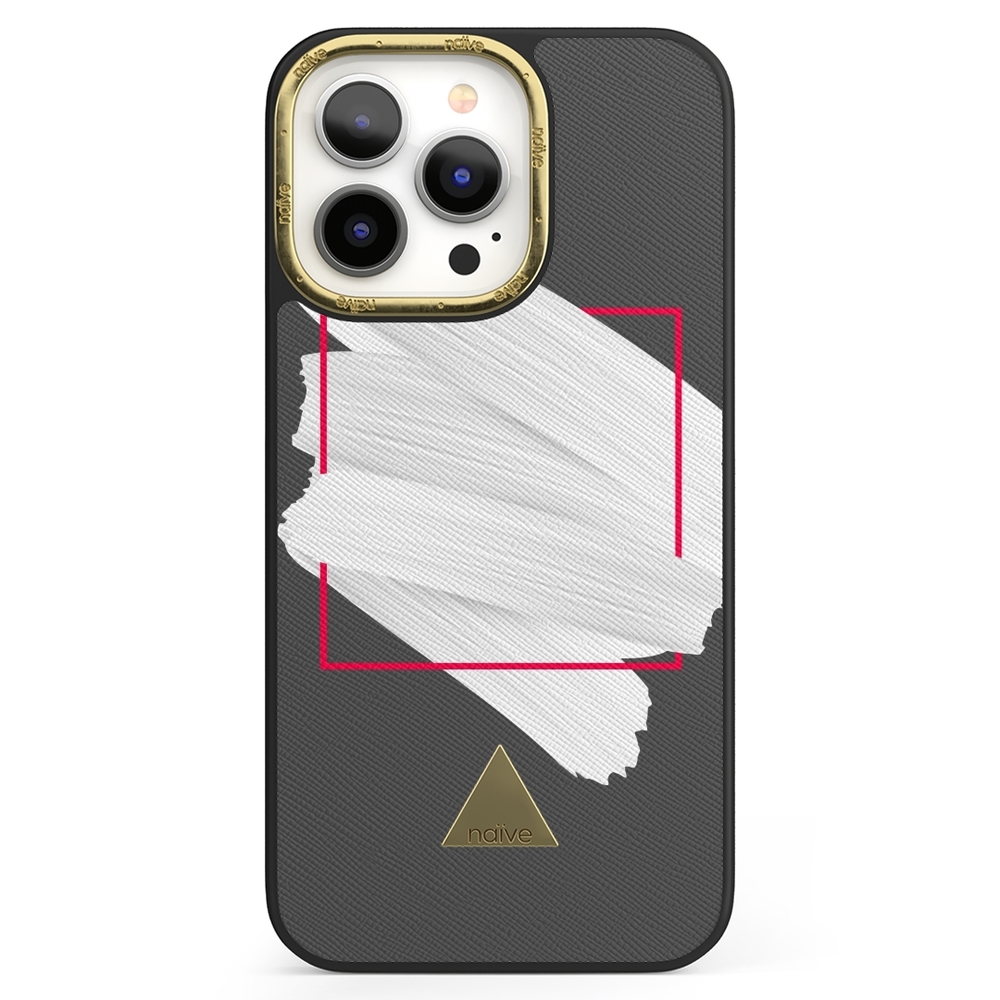 Naive iPhone 13 Pro Case - White Brush