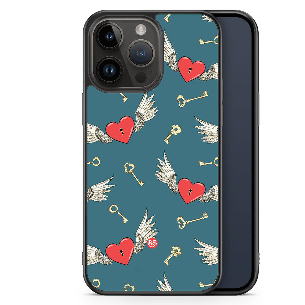 iPhone 14 Pro Max Case - Hearts and Wings