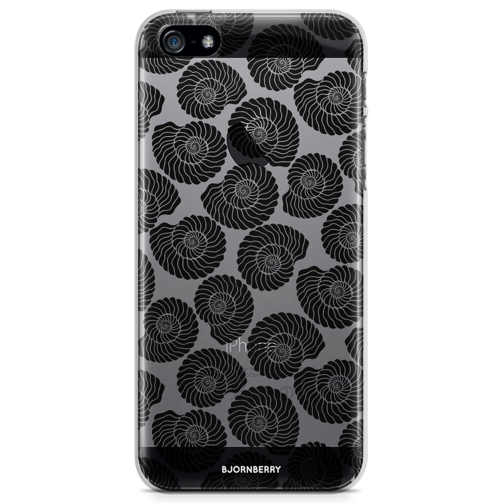 iPhone 5/5S/SE (2016) TPU Case - Seashell BW